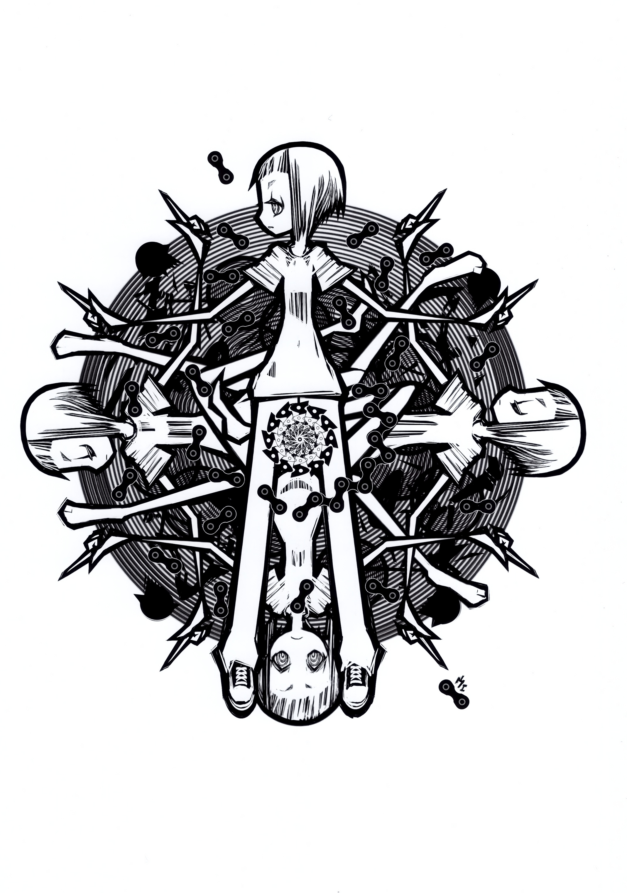 Ueda Hajime Dress Monochrome 1167412 Yande re